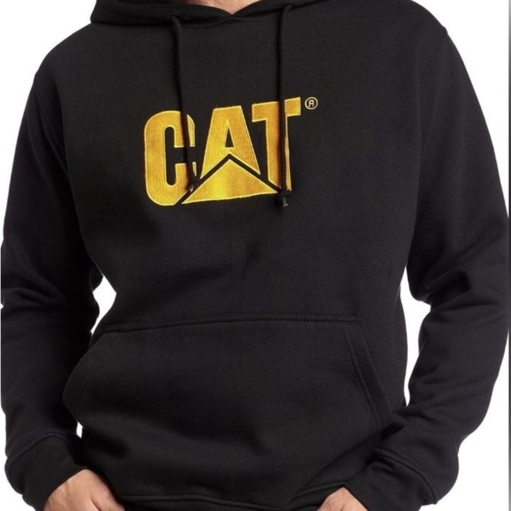 CAT Mens Trademark Black hoodie size Large - Picture 2 of 2